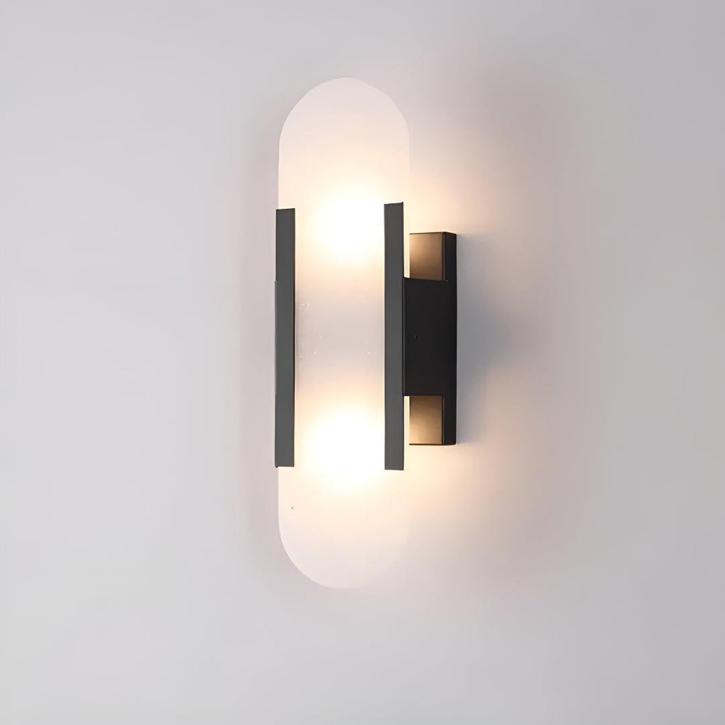 Modern Alabaster Wall Sconce Light Fixture With Elongated Silhouette