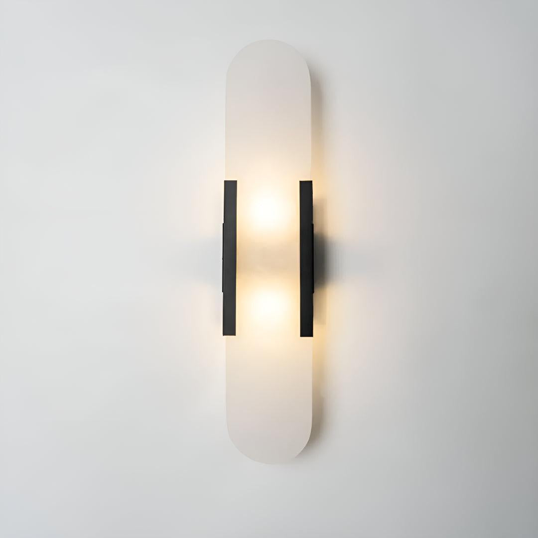 Modern Alabaster Wall Sconce Light Fixture With Elongated Silhouette