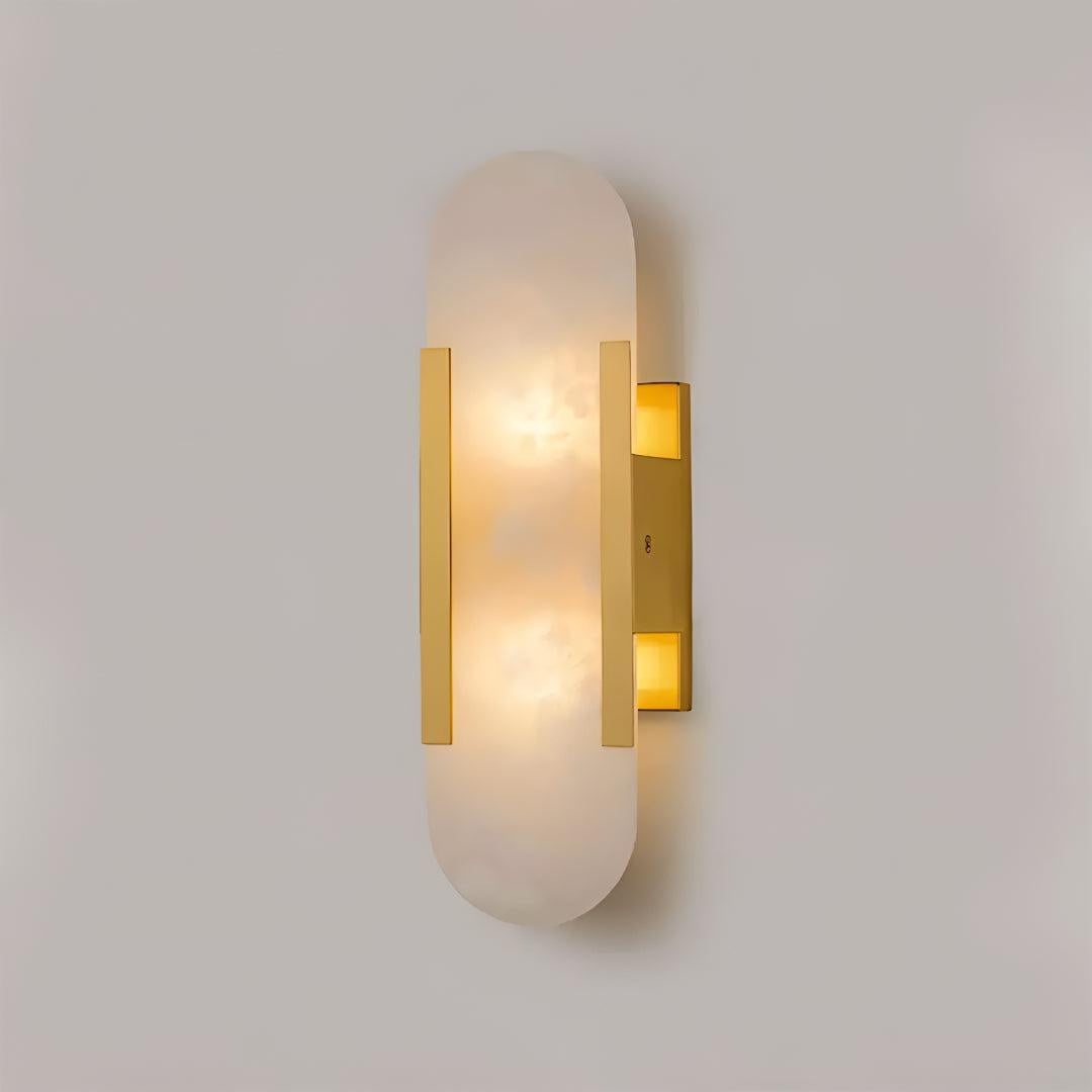 Modern Alabaster Wall Sconce Light Fixture With Elongated Silhouette