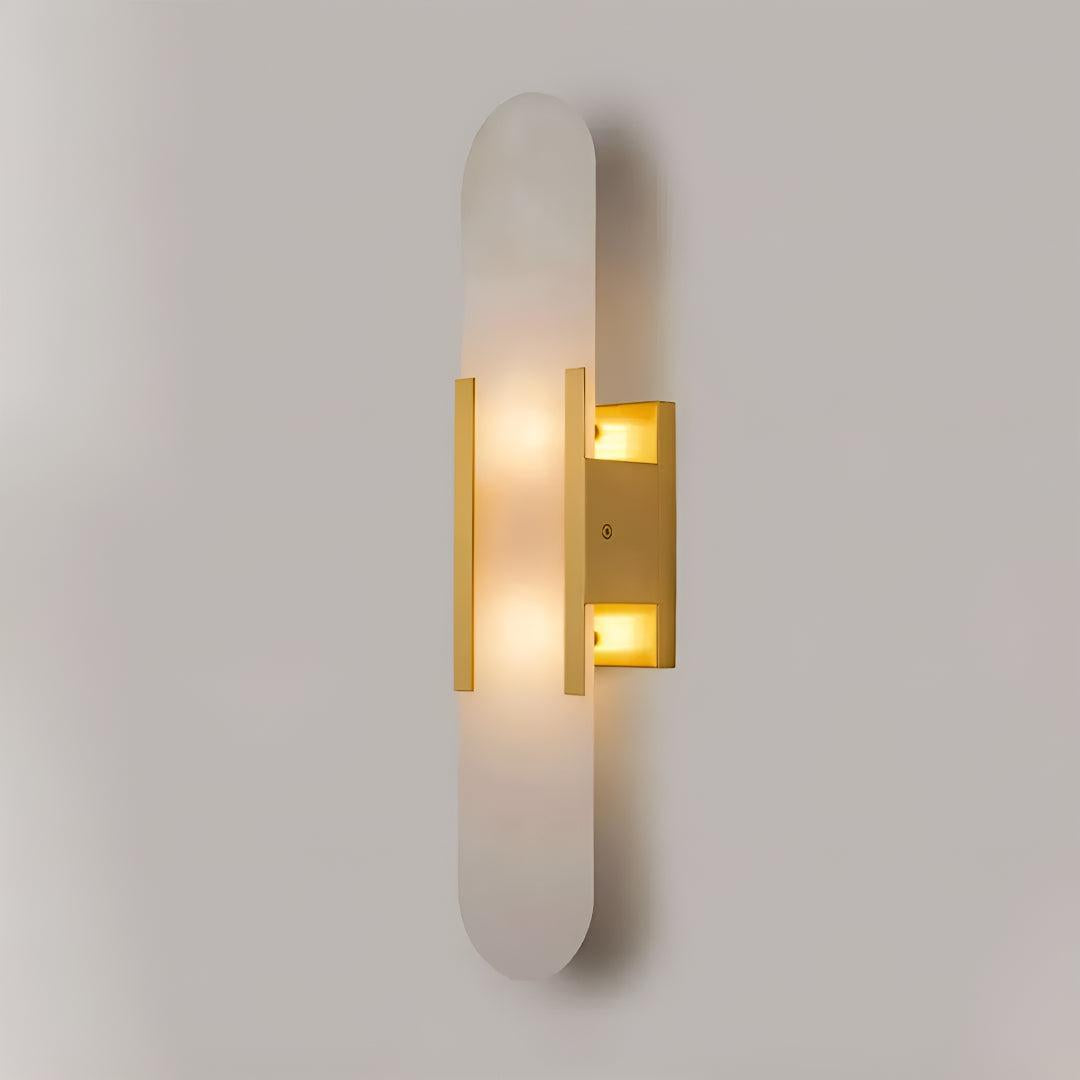 Modern Alabaster Wall Sconce Light Fixture With Elongated Silhouette