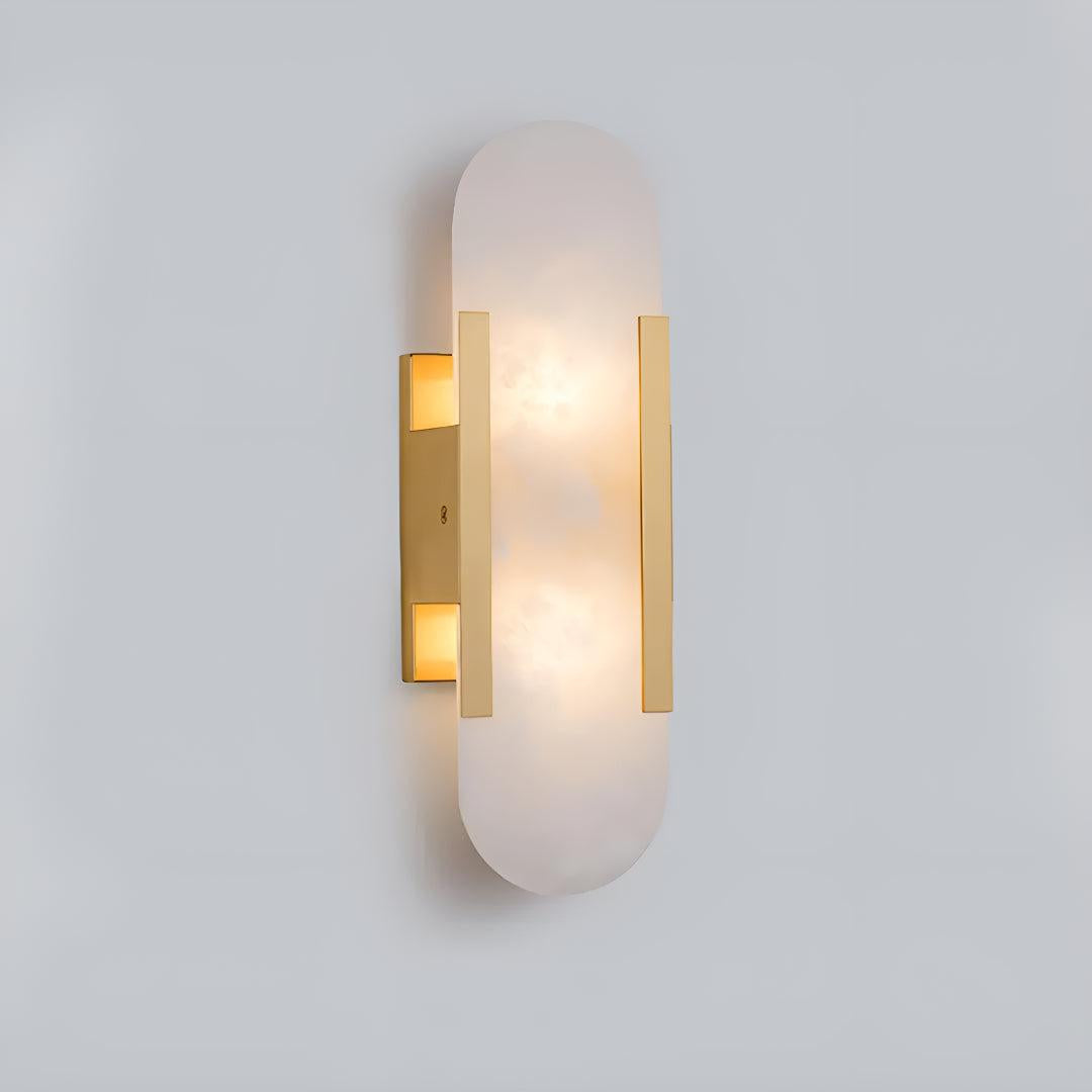 Modern Alabaster Wall Sconce Light Fixture With Elongated Silhouette