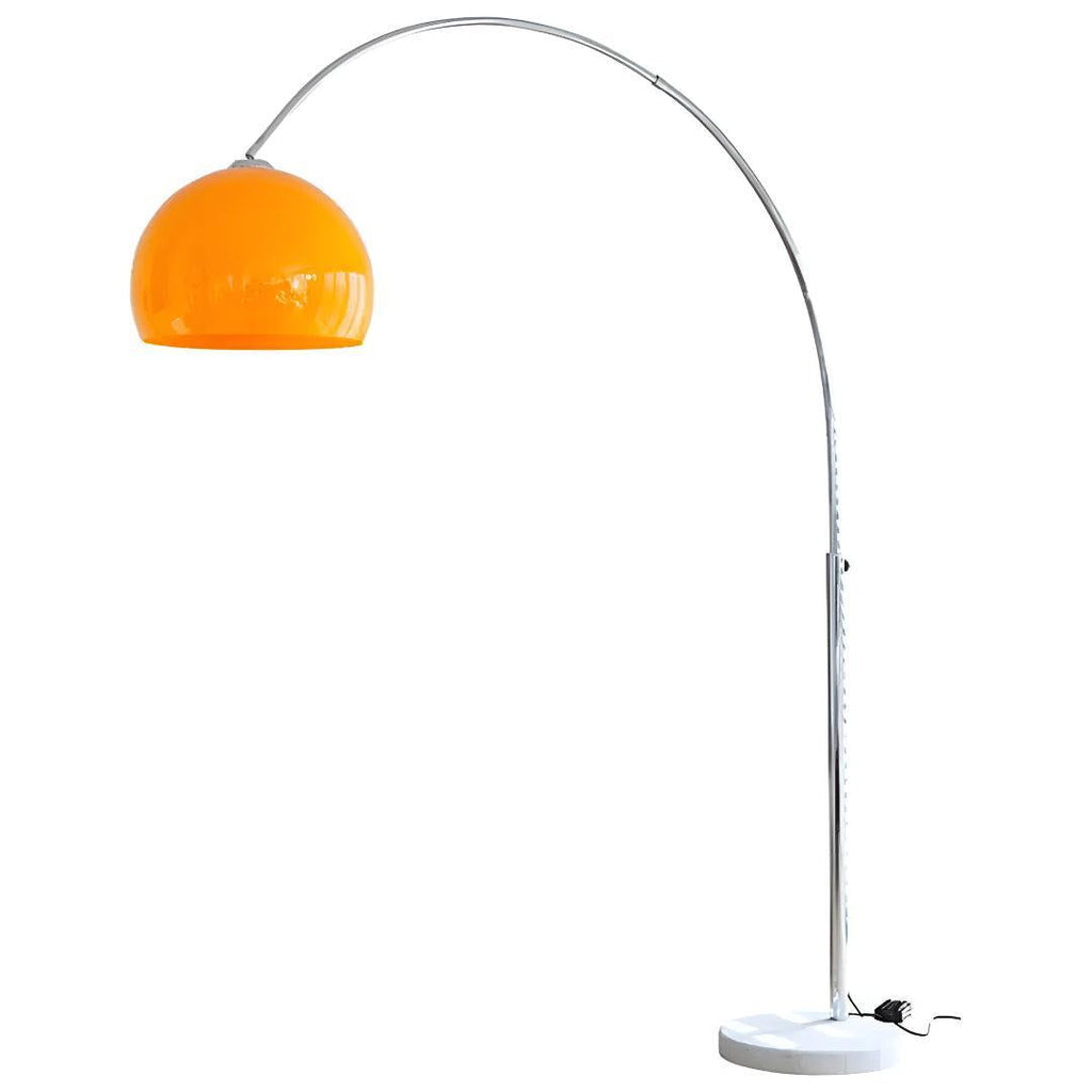 Modern Arc Floor Lamp With Overhead Illumination And Stabilizing Weighted Base