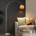 Modern Arc Floor Lamp With Overhead Illumination And Stabilizing Weighted Base
