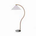 Modern Arched Floor Lamp With Pleated Silhouette Lampshade