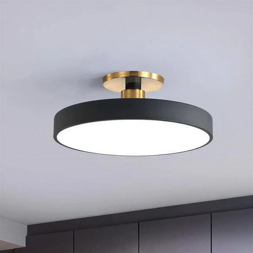 Modern Circular Round Flushmount Ceiling Light Fixture With Nordic Design