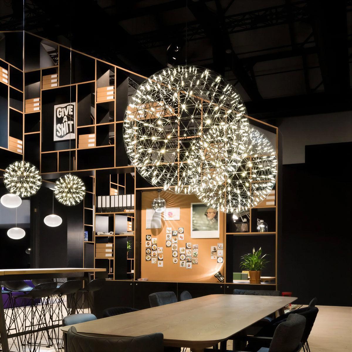 Modern Dandelion Chandelier With Globe Sphere Design