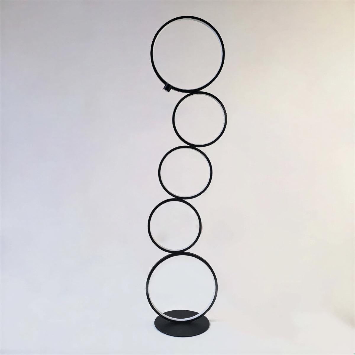 Modern Floor Lamp With Multi Ring Stacked Design