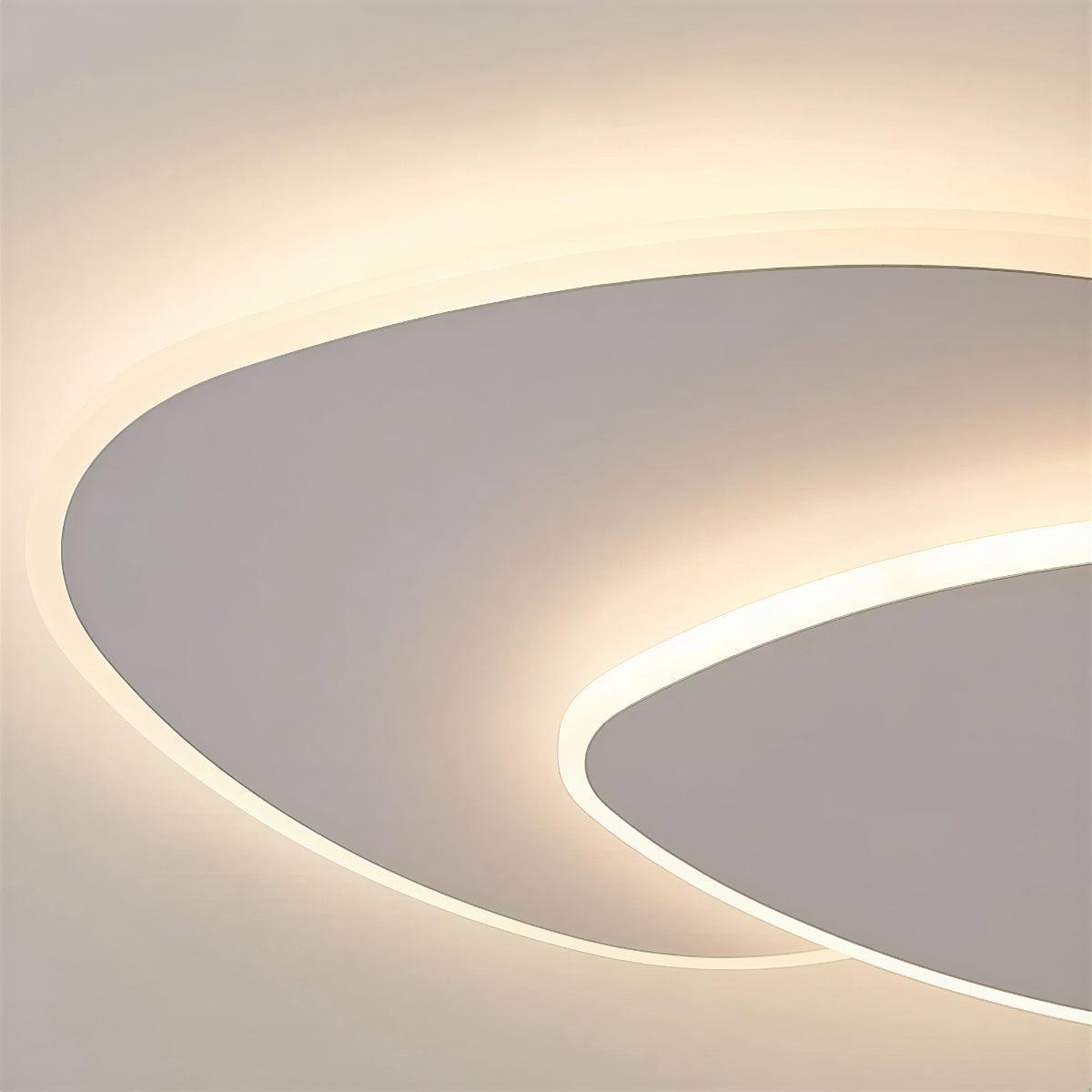 Modern Flush Mount Ceiling Light Fixture With Curved Guitar Pick Style