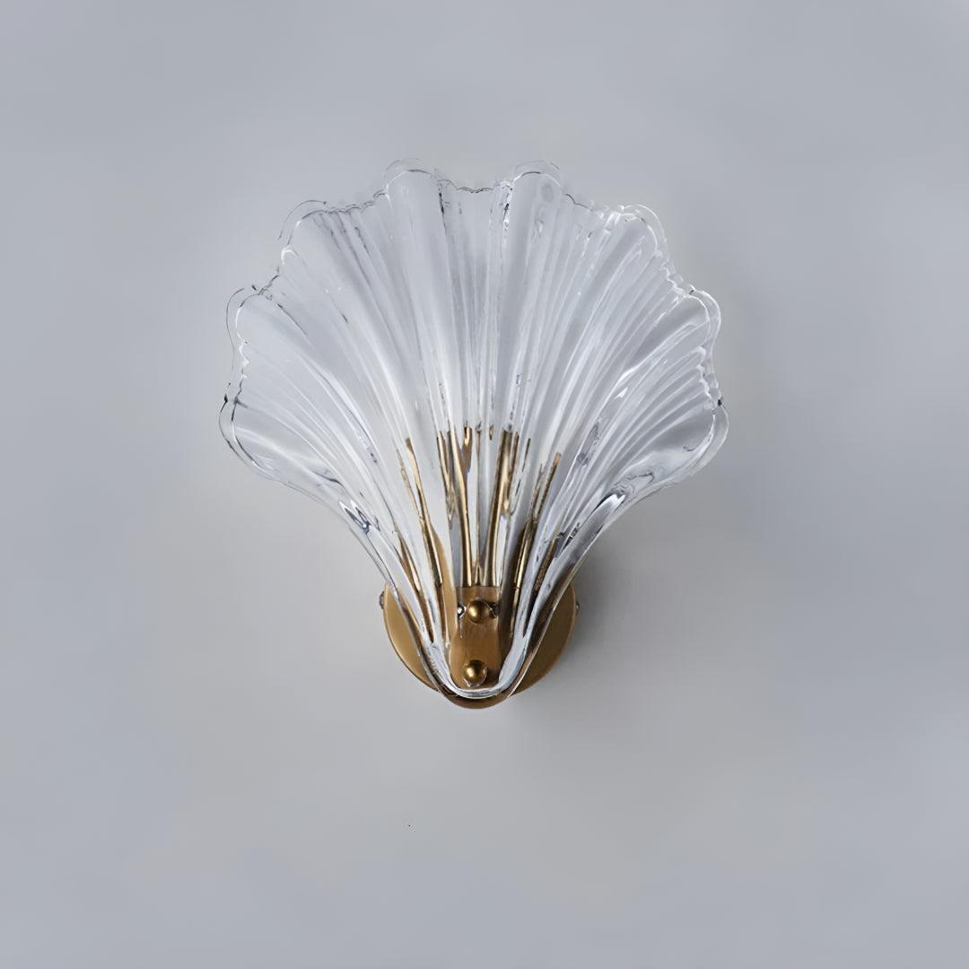 Modern Fluted Beach Shell Wall Sconce Light With Contemporary Design