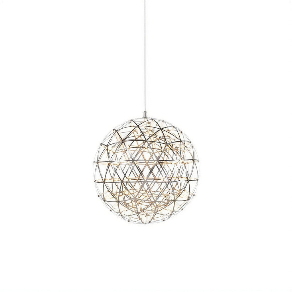 Modern Globe Chandelier With Geodesic Sphere Design