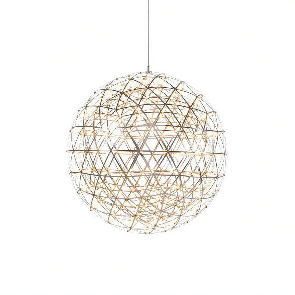 Modern Globe Chandelier With Geodesic Sphere Design
