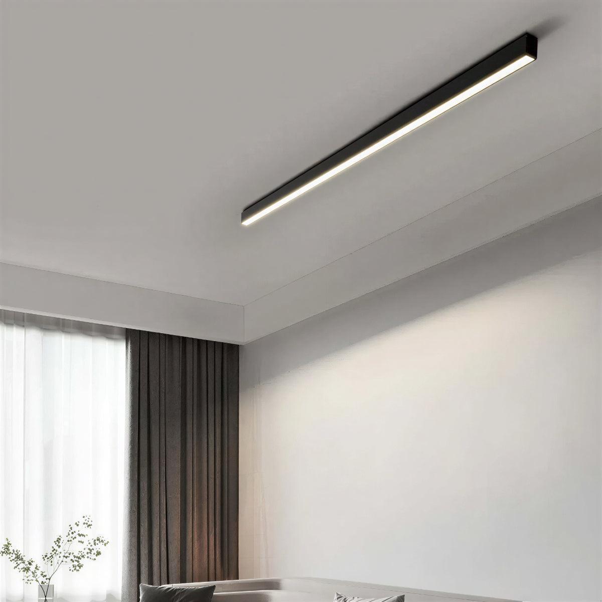 Modern Linear Bar Flush Mount Ceiling Light Fixture