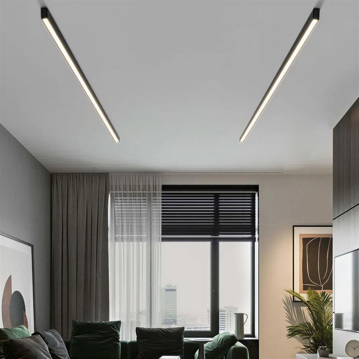 Modern Linear Bar Flush Mount Ceiling Light Fixture