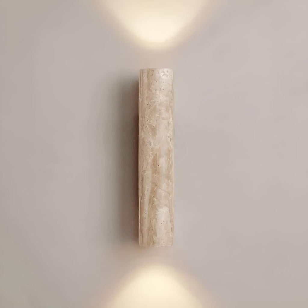 Modern Marble Styled Wall Sconce Light Fixture With Up Down Illumination