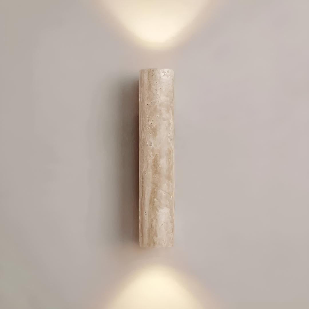 Modern Marble Styled Wall Sconce Light Fixture With Up Down Illumination