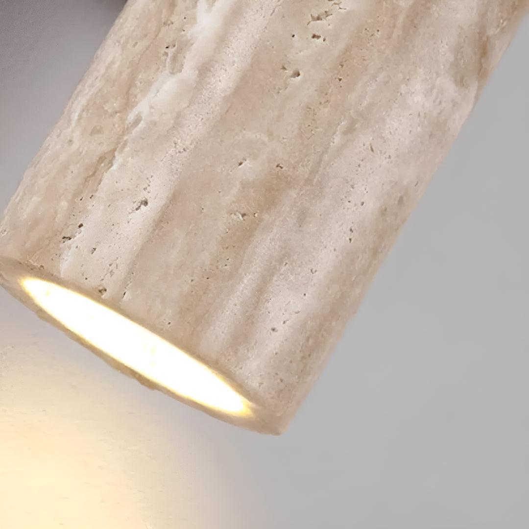 Modern Marble Styled Wall Sconce Light Fixture With Up Down Illumination