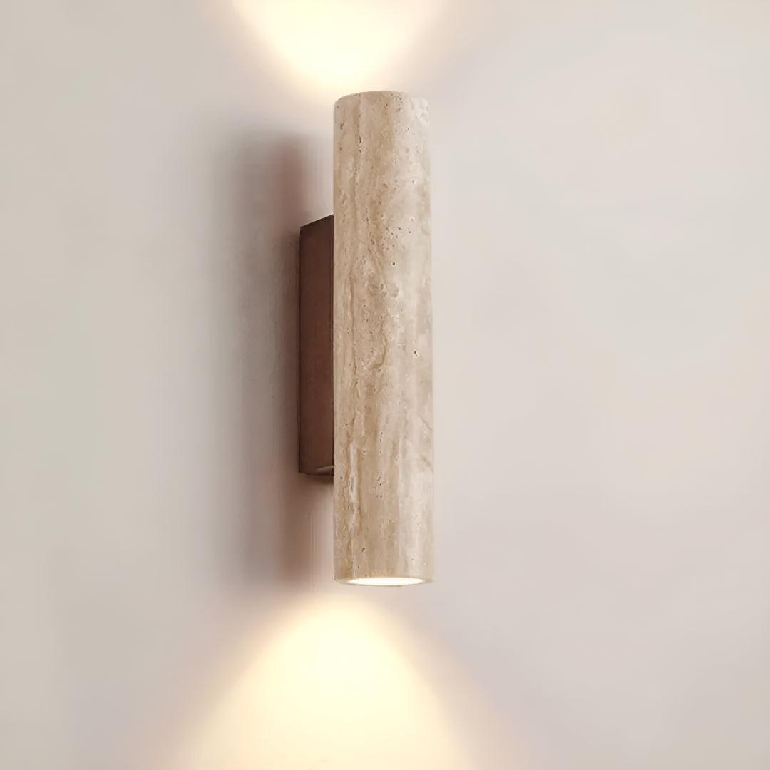 Modern Marble Styled Wall Sconce Light Fixture With Up Down Illumination