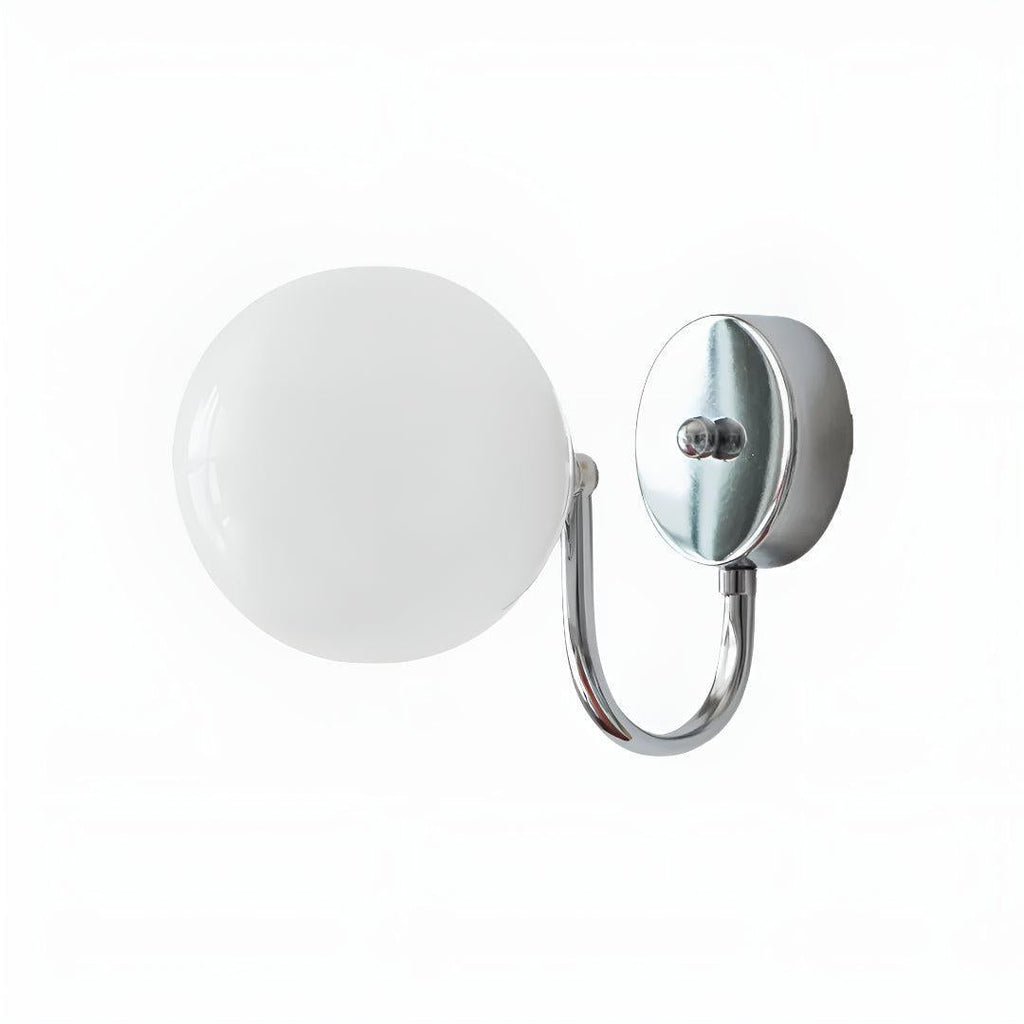 Modern Minimalist Wall Sconce Light With Spherical Glass Globe