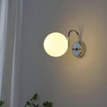Modern Minimalist Wall Sconce Light With Spherical Glass Globe