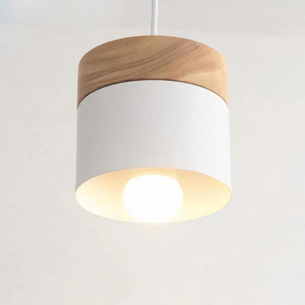Modern Minimalistic Pendant Light With Stylish Wooden Base