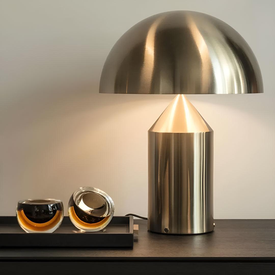 Modern Mushroom Styled Table Lamps With Dome Shade Design
