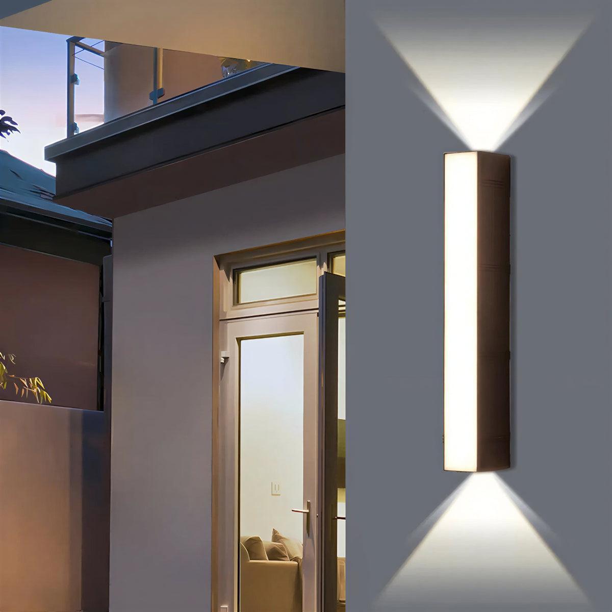Modern Outdoor Wall Lamp Light With Front And Up And Down Lighting Effect For Exterior Walls