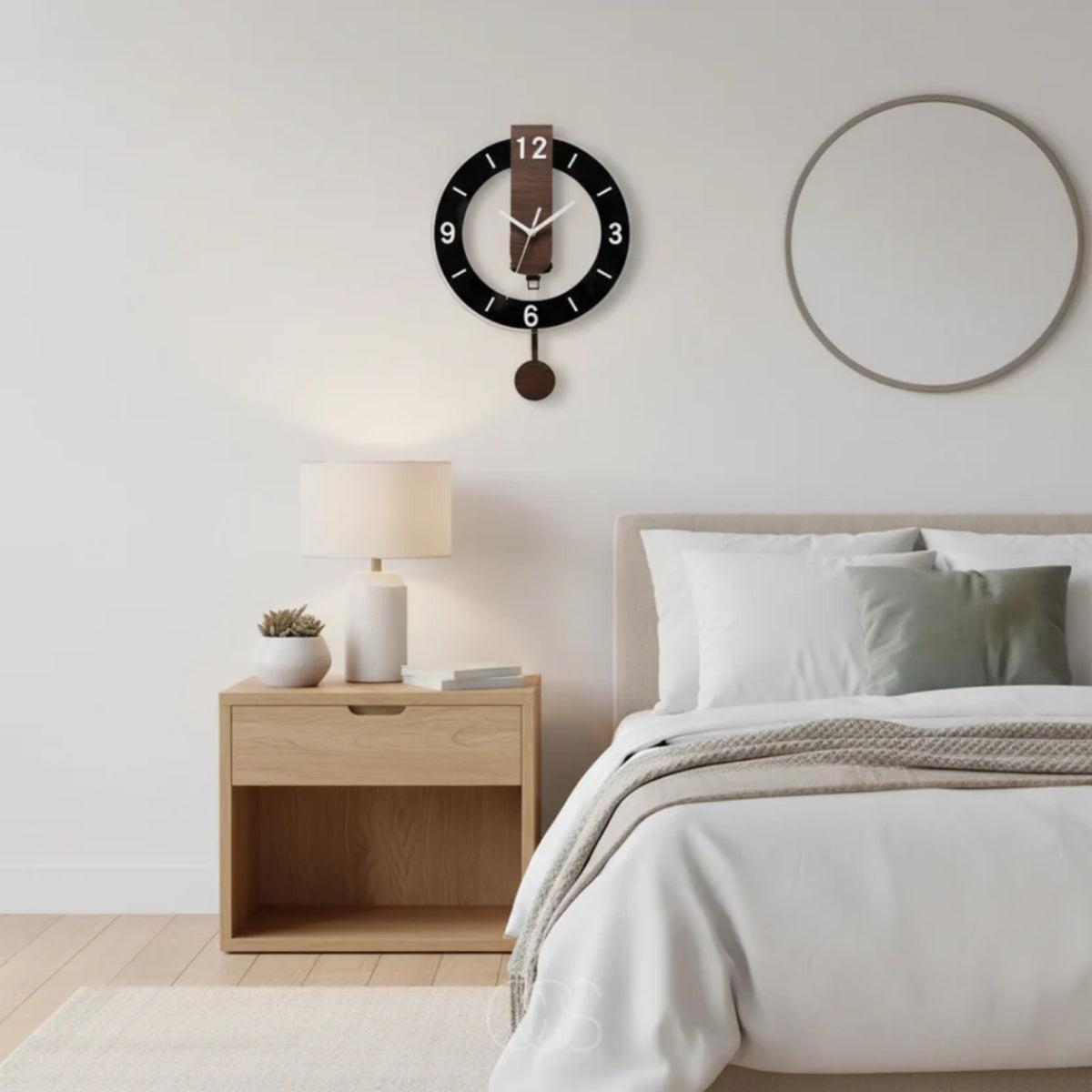 Modern Pendulum Wall Clock for Living Room Decor