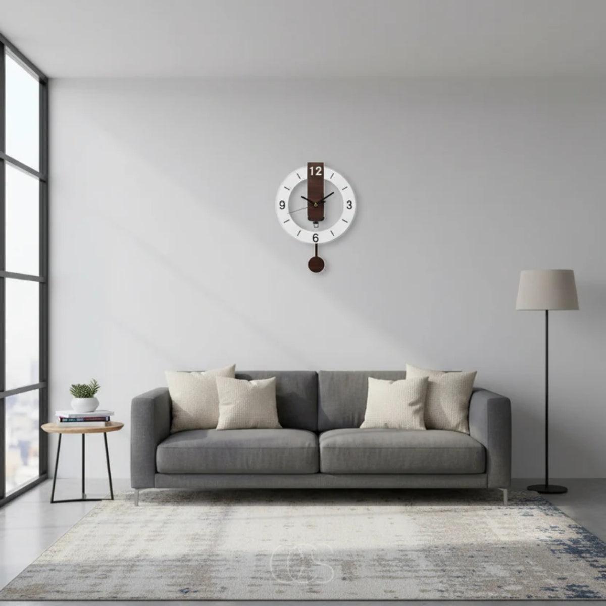 Modern Pendulum Wall Clock for Living Room Decor