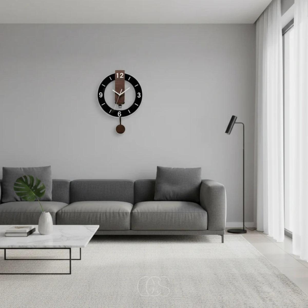Modern Pendulum Wall Clock for Living Room Decor