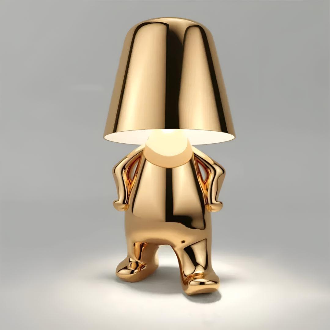 Modern Person Table Lamp With Cordless Rechargeable Touch Dimming Design