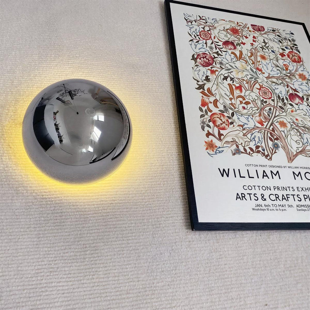 Modern Round Orb Wall Light Sconce Lighting Fixtures With Internal Light
