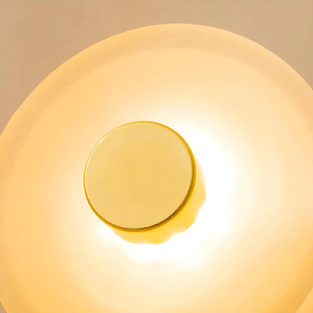 Modern Sculptural Glass Wall Light Sconce Fixture With Diffused Illumination