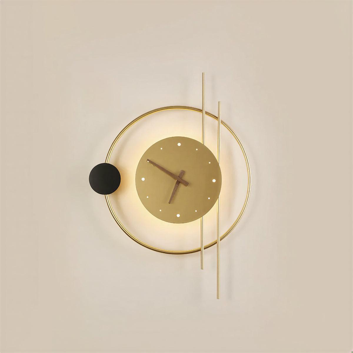 Modern Silent Wall Clock With Integrated Ambient Lighting