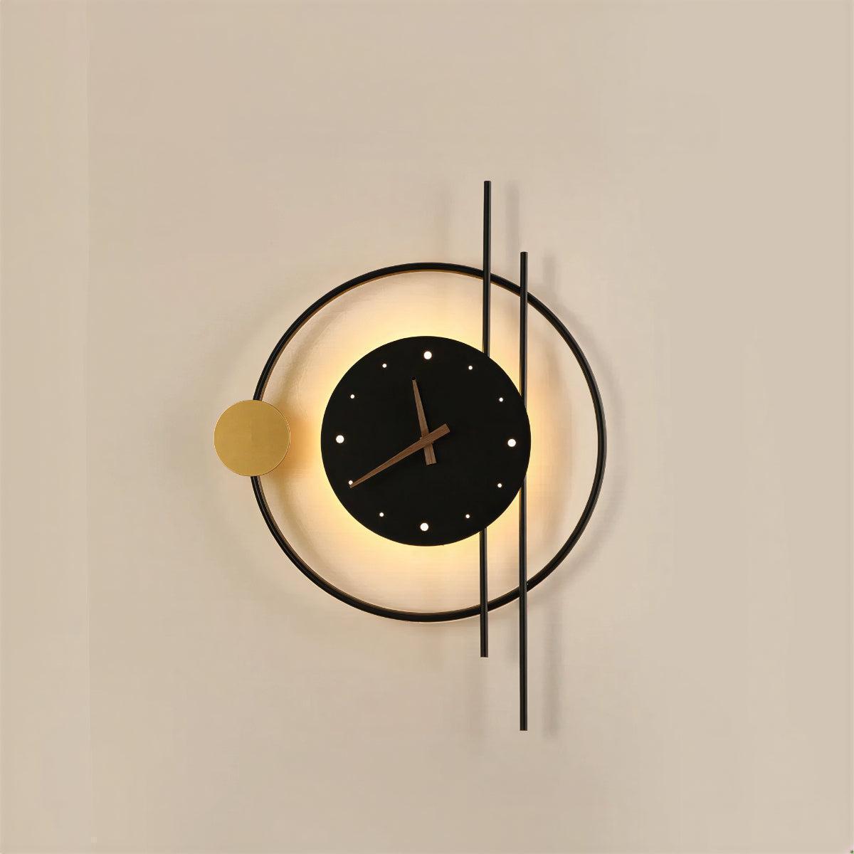 Modern Silent Wall Clock With Integrated Ambient Lighting