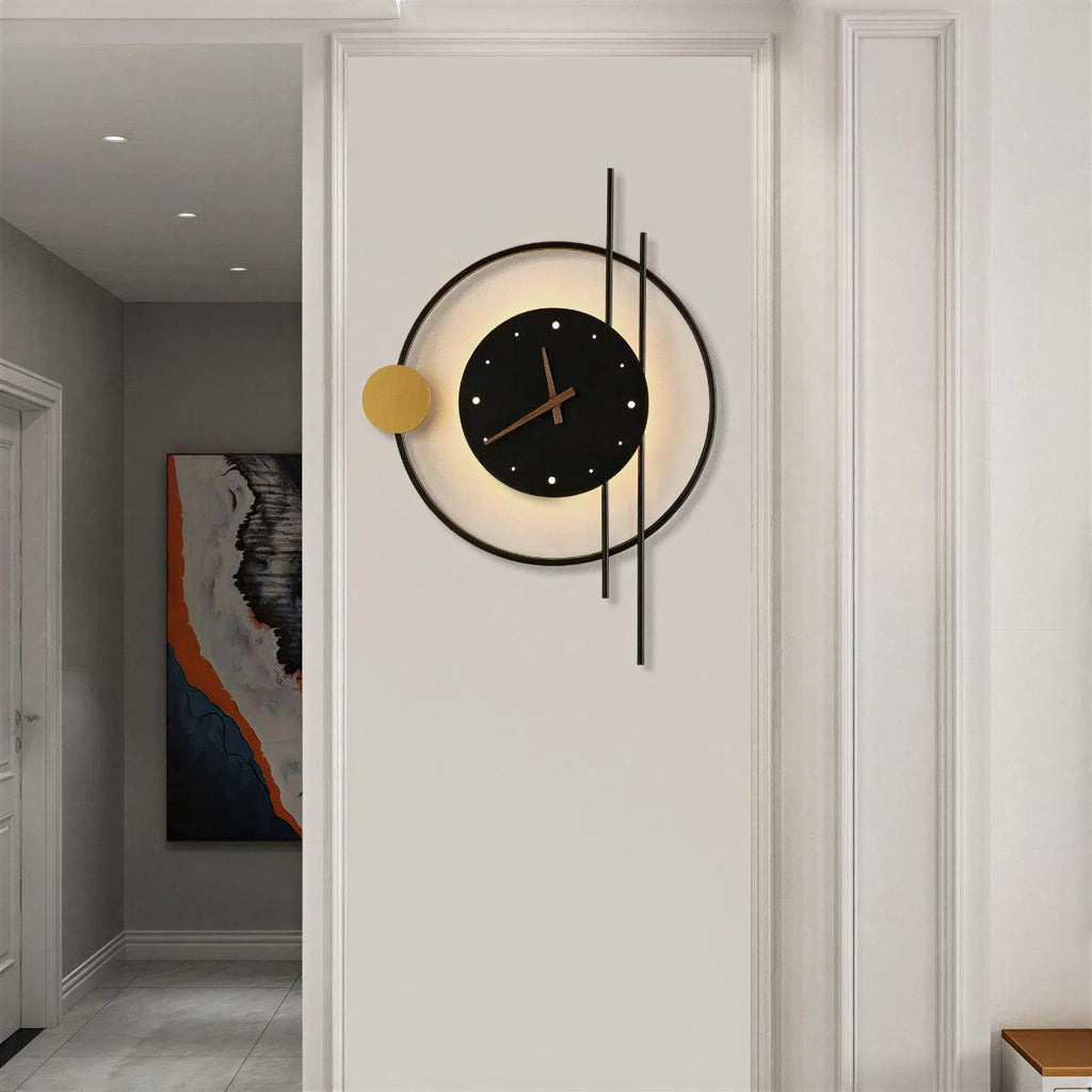 Modern Silent Wall Clock With Integrated Ambient Lighting