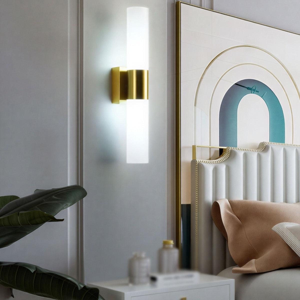 Modern Sleek Double Headed Wall Sconce Light with Dual Up Down Design
