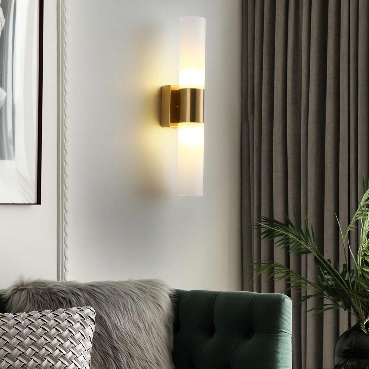 Modern Sleek Double Headed Wall Sconce Light with Dual Up Down Design