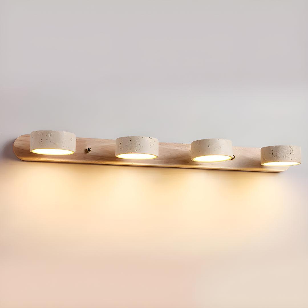 Modern Travertine Styled Wall Sconce Light Fixture For Above Mirror