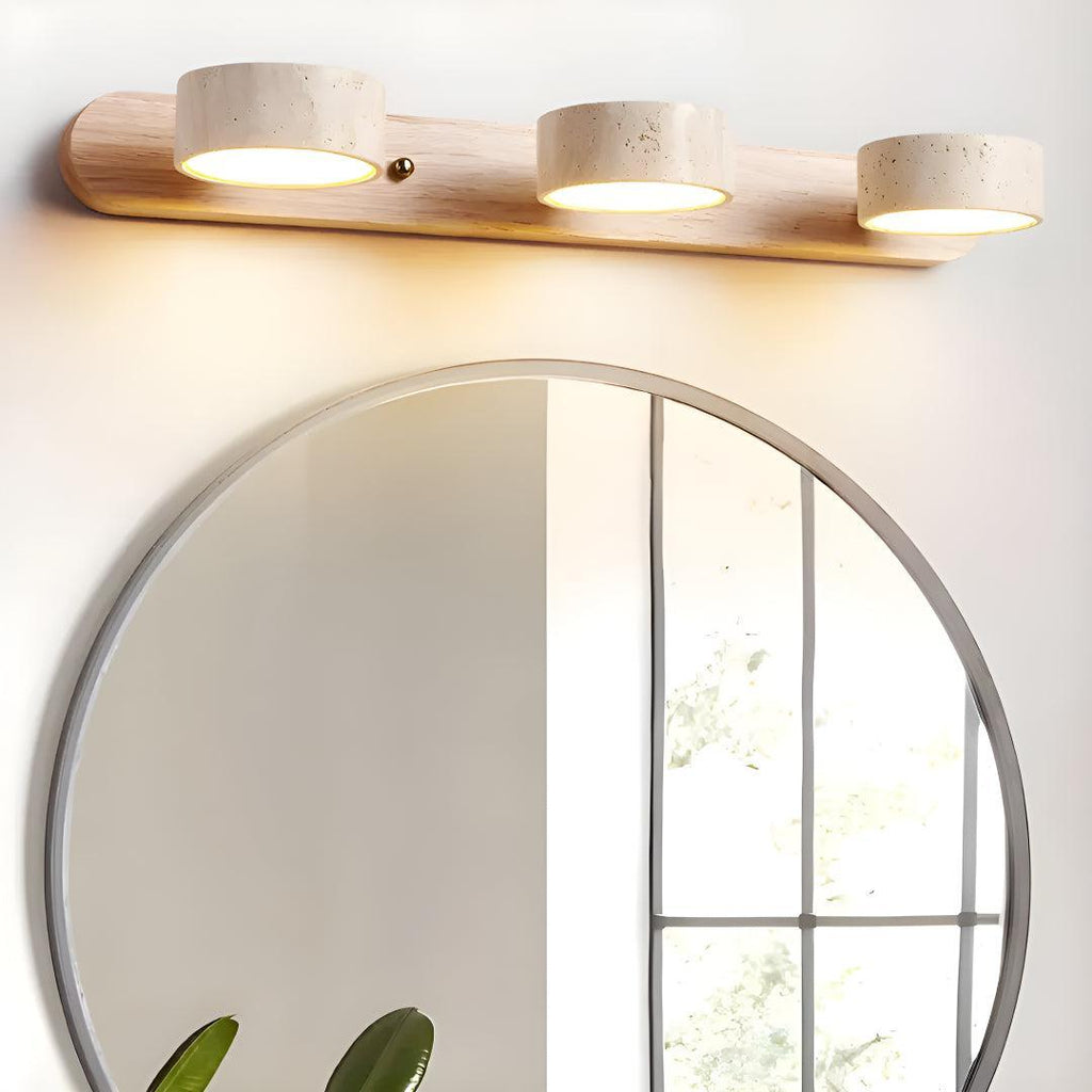 Modern Travertine Styled Wall Sconce Light Fixture For Above Mirror