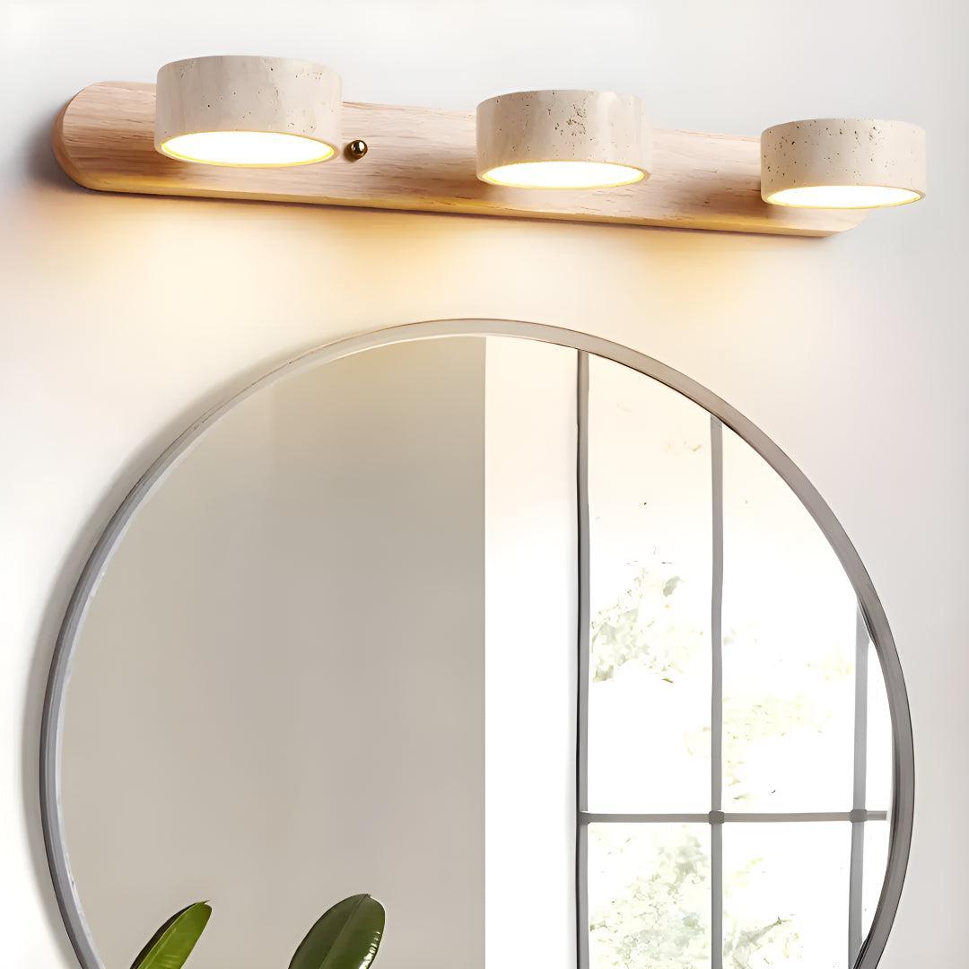 Modern Travertine Styled Wall Sconce Light Fixture For Above Mirror