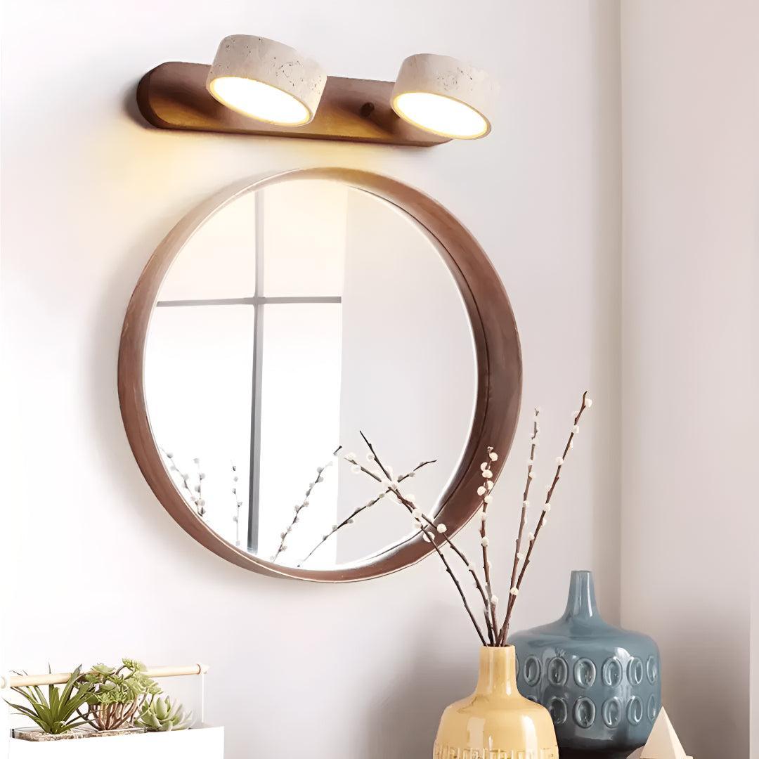 Modern Travertine Styled Wall Sconce Light Fixture For Above Mirror