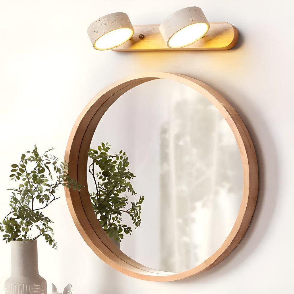 Modern Travertine Styled Wall Sconce Light Fixture For Above Mirror
