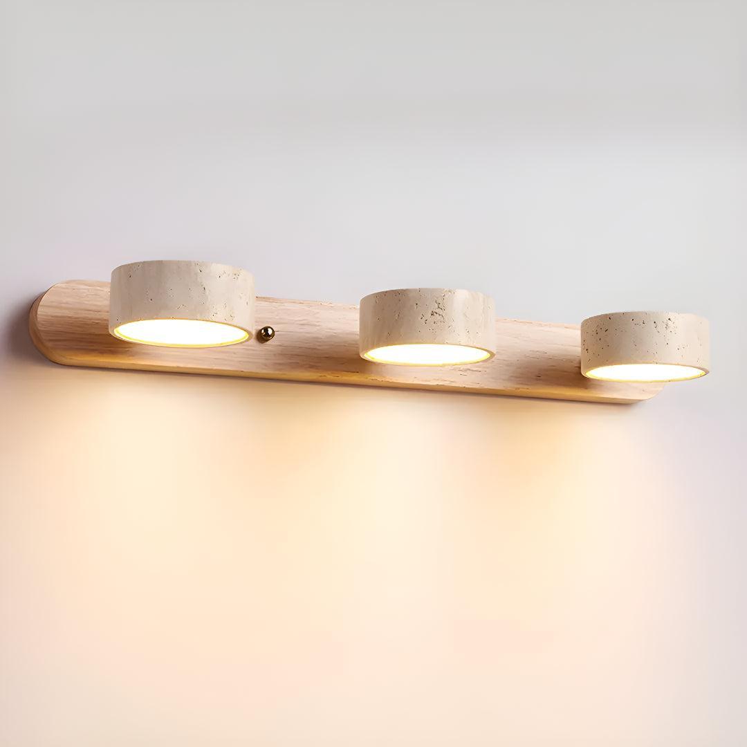 Modern Travertine Styled Wall Sconce Light Fixture For Above Mirror