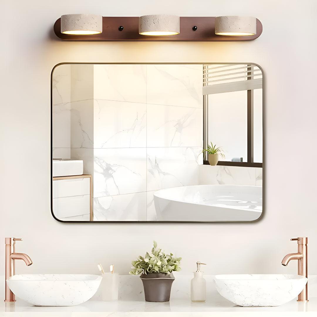 Modern Travertine Styled Wall Sconce Light Fixture For Above Mirror