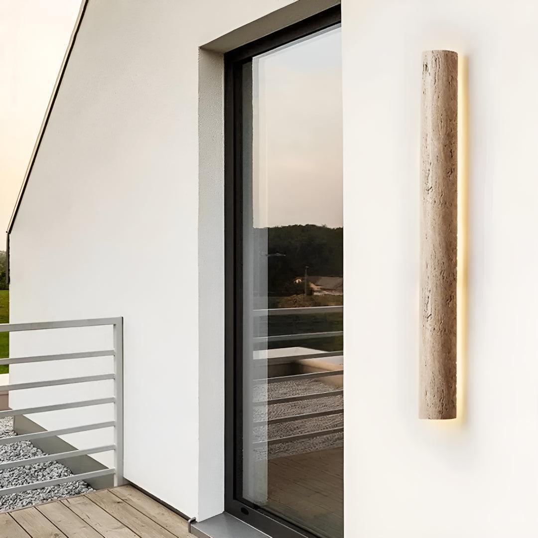 Modern Vertical Natural Stone Styled Wall Sconce Lighting Fixture