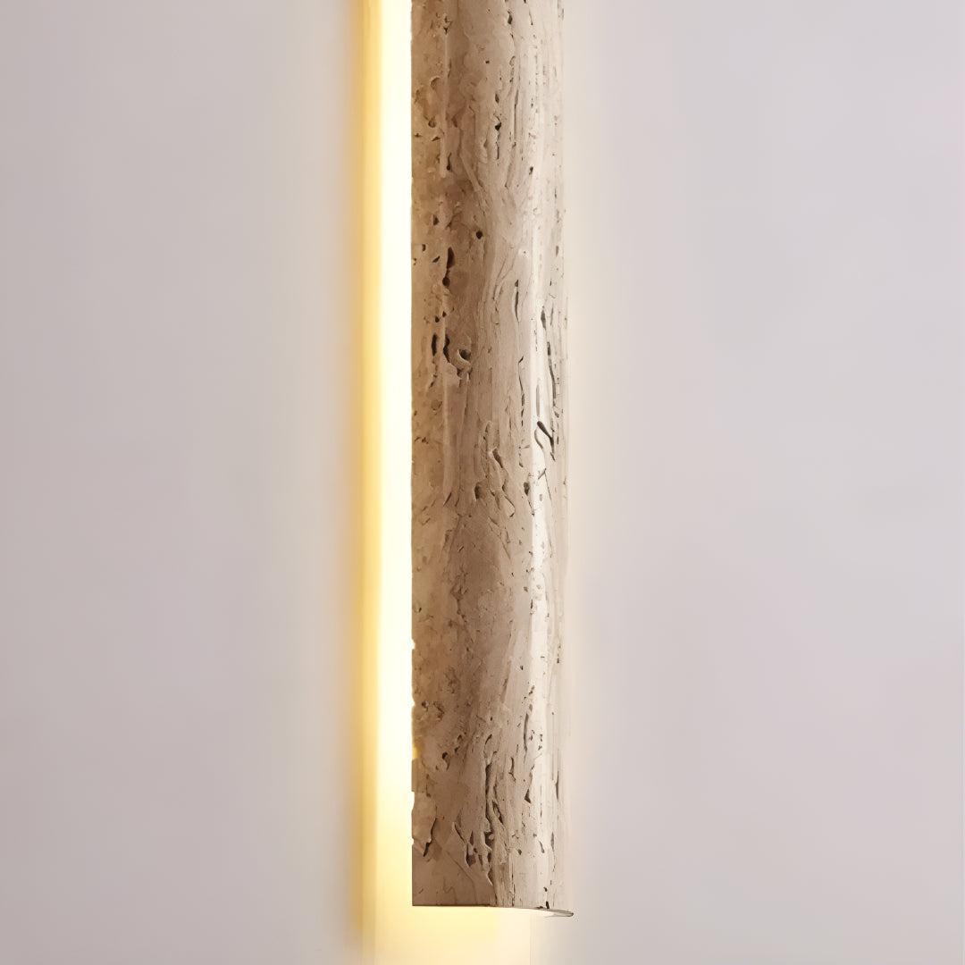 Modern Vertical Natural Stone Styled Wall Sconce Lighting Fixture