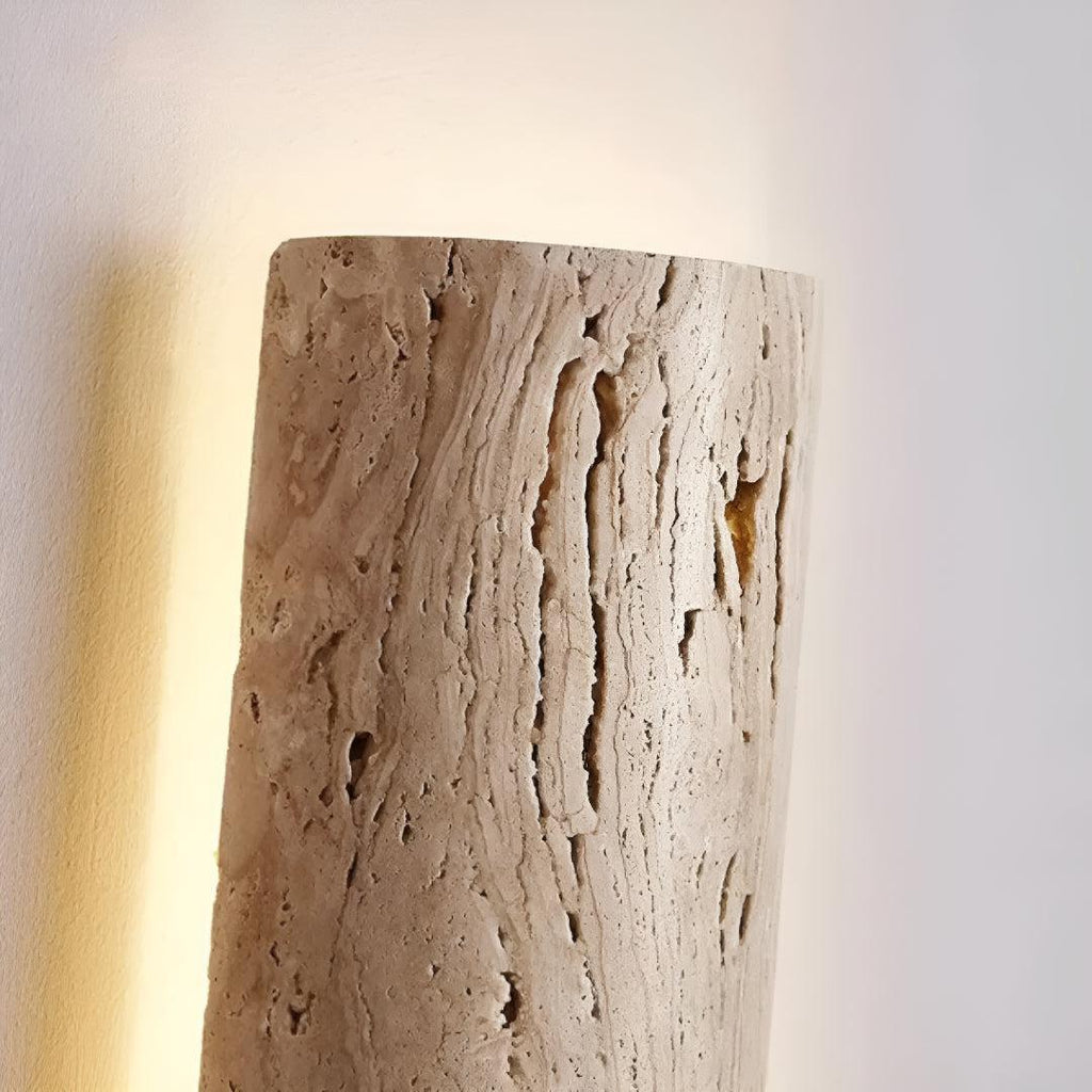 Modern Vertical Natural Stone Styled Wall Sconce Lighting Fixture
