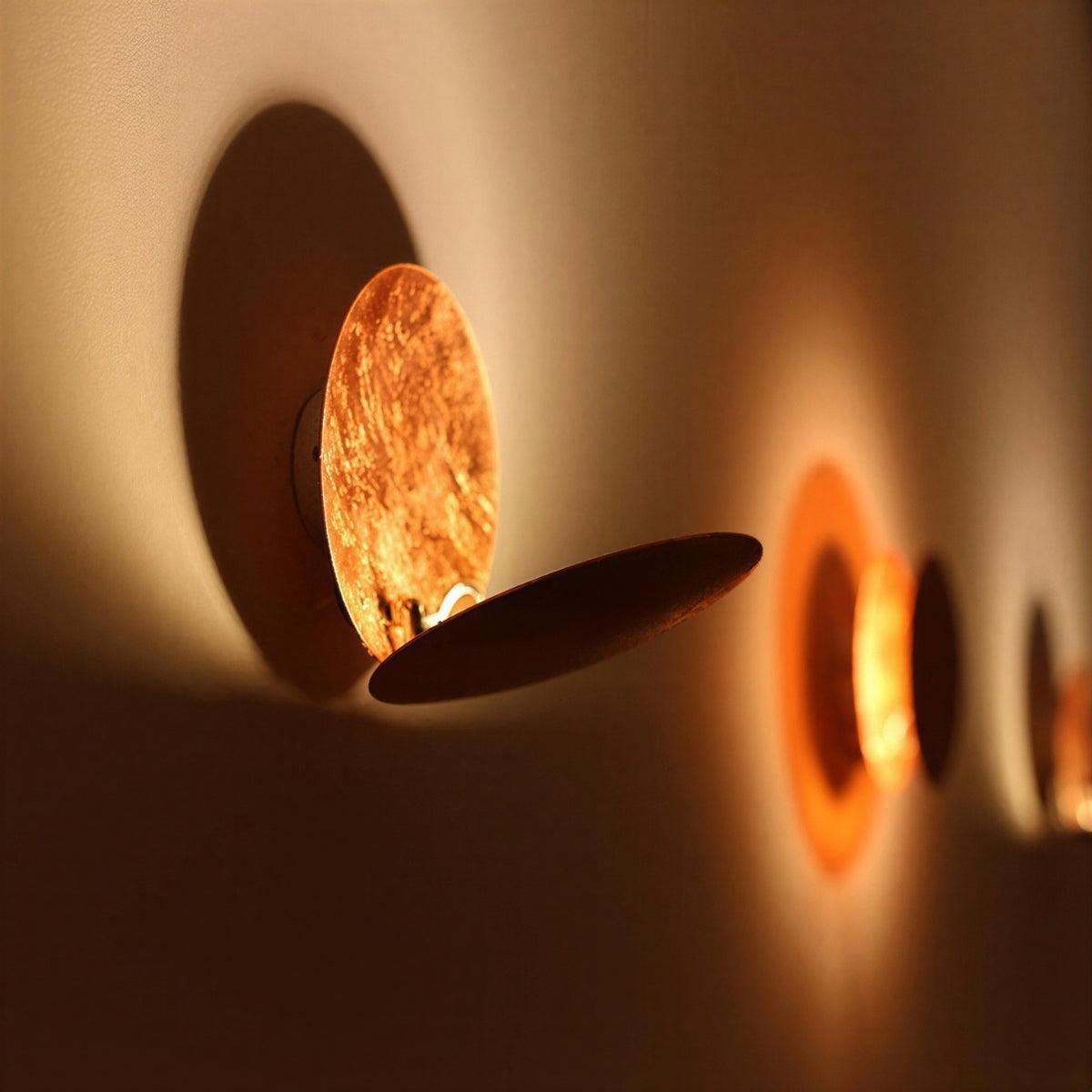 Modern Wall Light With Adjustable Rotating Eclipse Effect