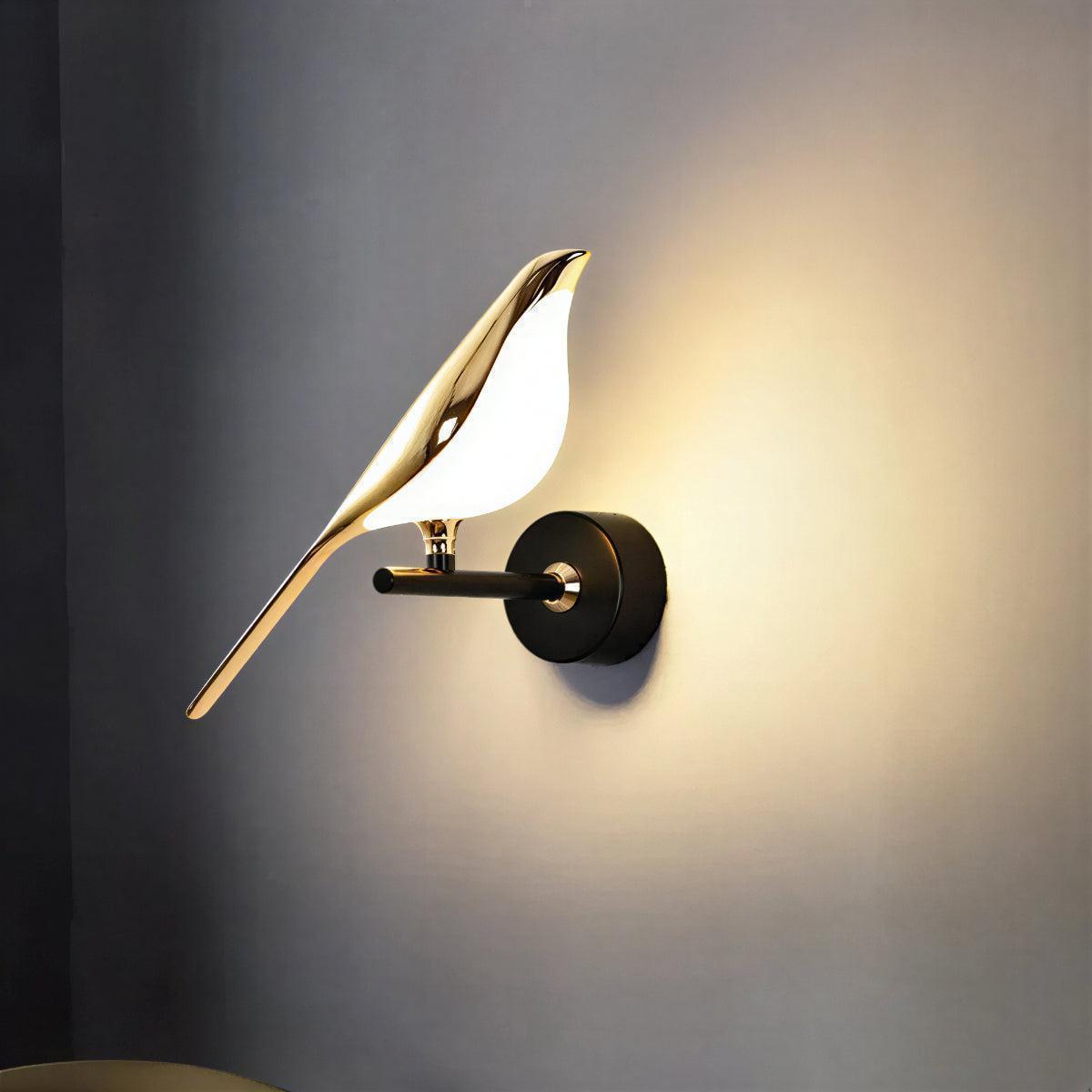 Modern Wall Sconce Light With Decorative Bird Design