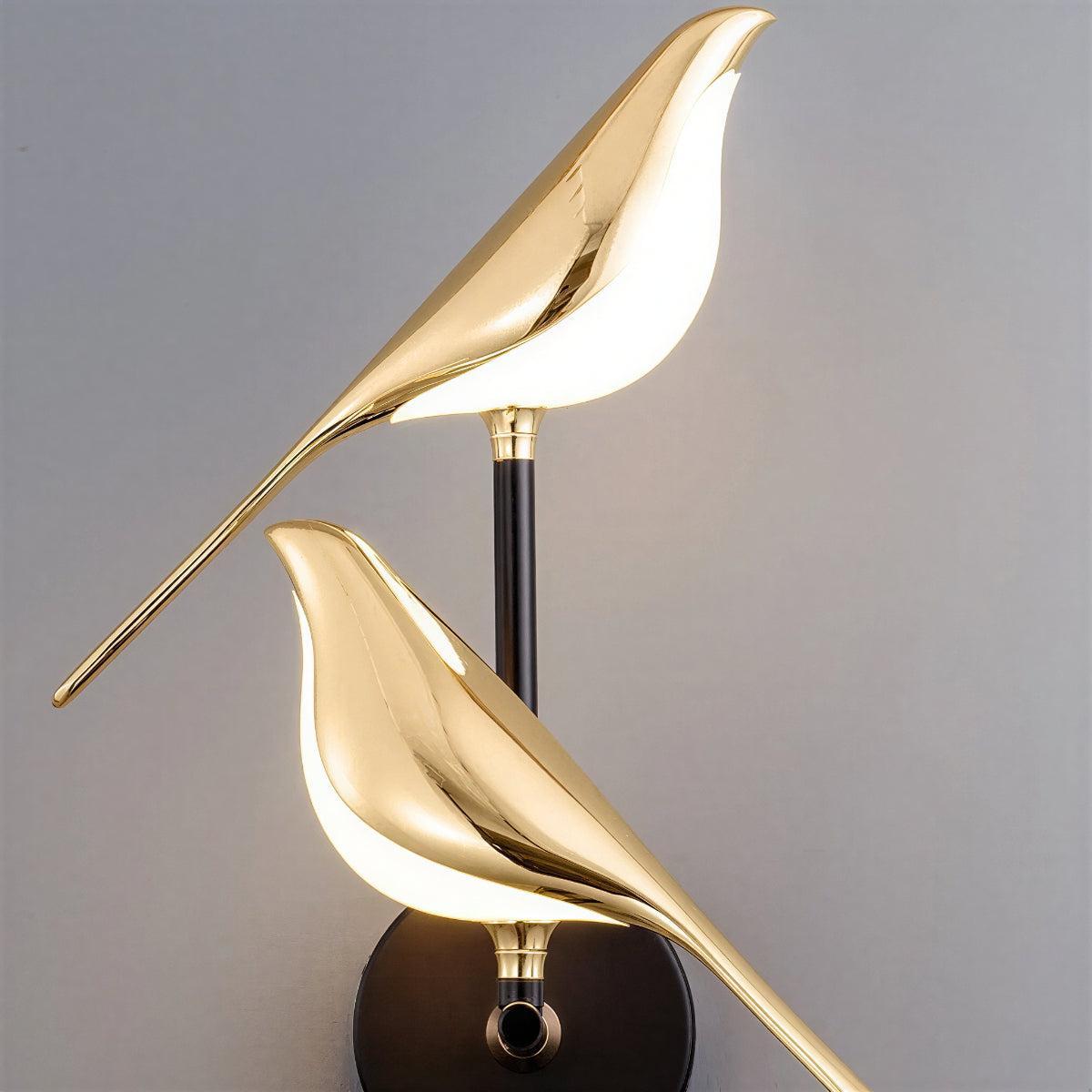 Modern Wall Sconce Light With Decorative Bird Design